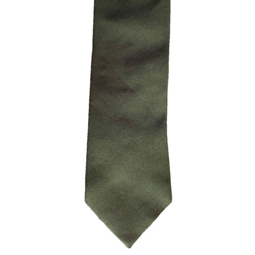 Vintage Brooks Brothers Makers Silk Tie - Olive Green Grenadine Weave - USA Made